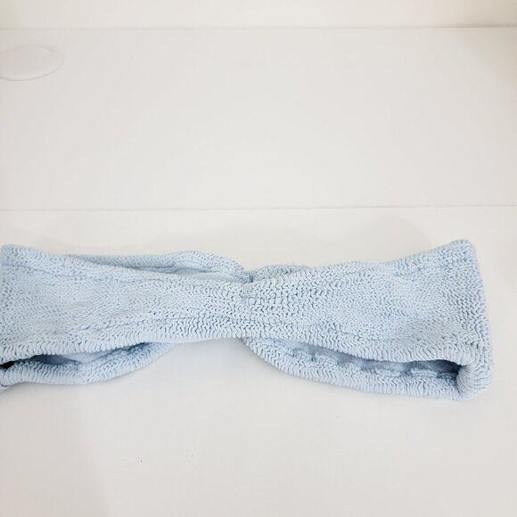 Hunza G Ariel Twist Front Bandeau Bikini Top Baby Blue OS - Picture 3 of 5